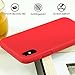 iPhone X Silicone Case, iPhone X Case Miracase Liquid Silicone Gel Rubber Cover with Soft Microfiber Lining Full Body Protection Shockproof Drop Protection for Apple iPhone X- Red