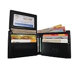Hugh B Hamilton RFID Leather Wallet for Men Excellent Travel Bifold Credit Card Protector Multi Card Slot