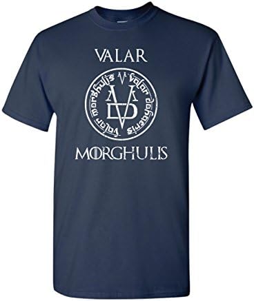 Valar Morghulis Adult T-Shirt Game of Thrones Colors (Large, Navy)
