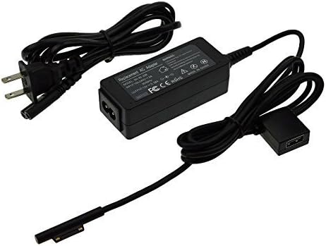 Suph Magnetic Mobile Power Charger AC Adapter for Microsoft Surface PRO 3 12 Inch Tablet Special Designed with a 5V 1A USB Charge Port (pro3 adapter usb)