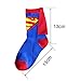 4-6 Years Old Kids Socks Cartoon Superman Spiderman Batman The Flash Design Children Cotton Socks Unisex Boys Girls (4-6 years old, Superman)