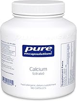 Pure Encapsulations - Calcium (Citrate) - Hypoallergenic, Highly-Absorbable Calcium Supplement - 180 Capsules