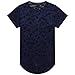 UNRESTRAINED Mens Hipster Short Sleeve Hip Hop Tees Blue M