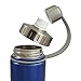 EcoVessel BOULDER TriMax Dual Opening Insulated Stainless Steel Water Bottle with Tea - Fruit and Ice Strainer - 20 oz. - Whiteout
