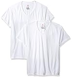 Hanes Men's 3-Pack ComfortBlend Superior Softness V-Neck With FreshIQ, White, X-Large