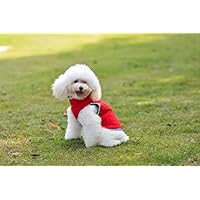 Comfortland Waterproof Reversible Fleece Lined Warm Dog Jacket for Puppy Winter Cold Weather Coats Windproof Christmas Dog Clothes for Small Medium Large Dogs,Red