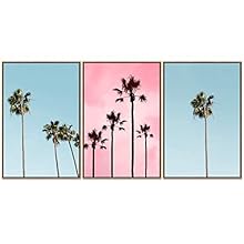 signwin 3 Piece Framed Canvas Wall Art Palm Tree Canvas Prints Home Artwork Decoration for Living Room,Bedroom - 16