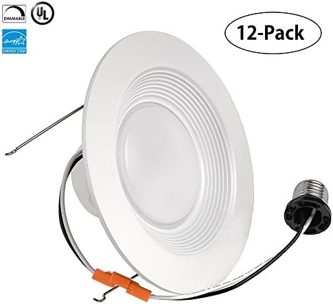 Triangle Bulbs (Pack of 12) 5/6" LED Downlight, UL and ENERGY STAR, 14.8W (120W Replacement), 2700K (Warm White), Retrofit LED Recessed Lighting Fixture, LED Ceiling Light, Dimmable,