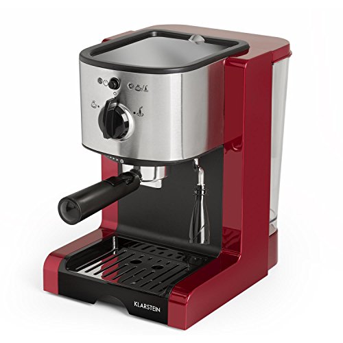 Klarstein Passionata Rossa 20 Espresso Machine • 20 Bar • Capuccino • Milk Foam • 1350W • Stylish Design for Modern Kitchens • Steam Nozzle for Frothing Milk and Preparing Hot Drinks • Red - Thumbnail 7
