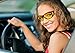 AKSDESY Night Driving Glasses, Anti Glare Night Vision Glasses HD Polarized Yellow Tint Fit Over Wrap Around Prescription Eyewear for Men Women
