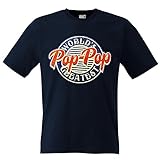 Fresh Tees Brand- World's Greatest Pop-Pop Father's Day T-shirt (X-Large, Navy Bluee)