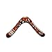 RangeMaster Decorated Australian Wooden Boomerang - Aboriginal Art Style