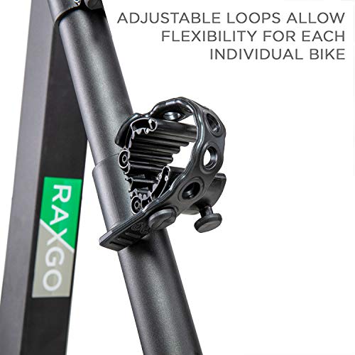 RaxGo Premium Hitch Mounted 4 - Bike Rack Carrier, Sturdy Bicycle Swing Away Rack – Fits 2” Receiver – Folding Design, Tilt Handle for Extra Convenience – Transports Up To 132 Lbs. – Easy Assembly - Thumbnail 5