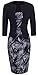 HOMEYEE Women's Vintage Colorblock Business Pencil Dress B237