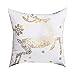 BLEUM CADE Christmas Bronzing Pillow Cover Merry Christmas Throw Pillow Case Elk Christmas Tree Throw Pillow Case Modern Cushion Cover Square Pillowcase Decoration Christmas Sofa Bed Chair Car