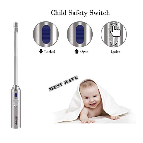 Butane Lighter Torch Lighter Jet Flame Long Lighter Refillable Butane Lighter Flexible Grill Lighter for Gas BBQ Camping Fire Fireplace Lighter(Butane Not Included for Shipping Safety) - Thumbnail 4