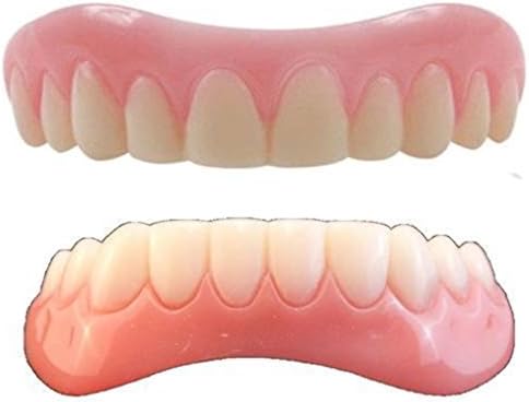 Instant Smile Teeth Large Top &amp; Bottom Set One Pkg Ex Bead Veneers Perfect Photo