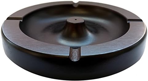 Zero Mass Wide, Ash Tray and Incense Holder Catcher Combination, Bamboo, Hand Made, Hand Painted (6.5"x2.5", Black/Wine)