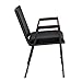 Flash Furniture 4 Pack HERCULES Series Heavy Duty Black Vinyl Stack Chair with Arms