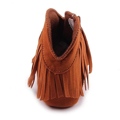 Baby Girls' Cowboy Tassel Boots Brown US 4