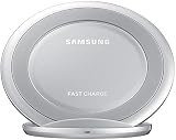Samsung Qi Certified Fast Charge Wireless Charging Pad + Stand - Supports wireless charging on Qi compatible smartphones - Silver