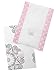 SwaddleDesigns Baby Burpies, Set of 2 Cotton Burp Cloths, Pink Medallions