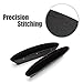 MATCC 2PCS Car Pocket Organizer Synthetic Leather Gap Filler Car Seat Slit Pocket Storage Catcher Pad Side Console Black
