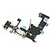 Johncase OEM USB Charging Port Dock Connector Flex Cable w/Microphone + Headphone Audio Jack Port Ribbon Replacement Parts iPhone 5 (White)