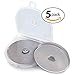 Aurora Arts 60mm Rotary Cutter Blades 5-Pack - Fits Fiskars and Olfa
