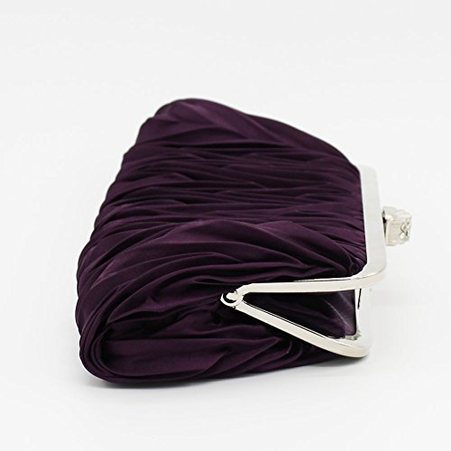 Kingluck Silk Cocktail Evening Handbags/Clutches in Gorgeous Silk More Colors Availabl (purple)