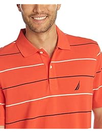 Nautica - Polo de manga corta para hombre (100% algodón), diseño de rayas