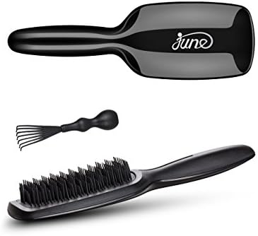 Hair Brush - Detangler High and Low Embedded Bristles Professional Tangle-free Brush with Detangling Brush Cleaner for Any Type Hairs, Wigs