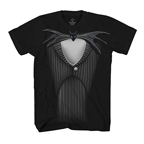 Disney Nightmare Before Christmas Jack Skellington Costume Suit T-Shirt (Extra Large, Stained Glass Black)