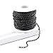 Tiparts 30FT Black Stainless Steel Ball Bead Chains with 20 Pcs Matching Connectors(1 Roll 2.4mm Ball Chains + 20 Connectors)