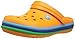 Crocs Unisex-Child Crocband Rainbow Band Clogs, Blazing Orange, 1 Little Kid