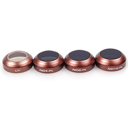 SKYREAT DJI Mavic Pro Lens Filters Polarizer Multi-coated Series-4 Pack(UV/ND4PL/ND8PL/ND16PL)