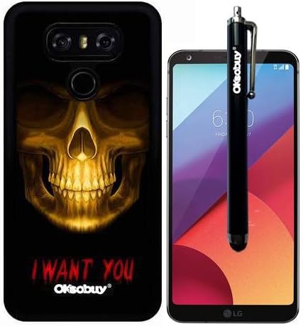 G6 Case, Golden Skull I Want You Case, OkSoBuy(R) Ultra Thin Soft Silicone Case for LG G6 - Golden Skull I Want You