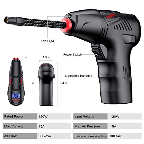4 Audew+Portable+Compressor+Motorcycle+Inflatables