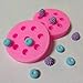 Huaifu Xiaolajiao Blueberry Respberry Molds for Cupcakes Topper Fondant Cake Decorating Ice Cube Baking Tools Chocolate Candy Making Mould 2 packs Icecube Silicone Molds