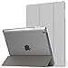 MoKo iPad 2 / 3 / 4 Case - Ultra Lightweight Slim Smart-shell Stand Cover with Translucent Frosted Back Protector for iPad 2 / The NEW iPad 3 (3rd Gen) / iPad 4, SILVER (with Auto Wake / Sleep)