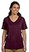 Hanes Ladies ComfortSoft V-Neck T-Shirt. 5780 (Aquatic Blue) (Small)
