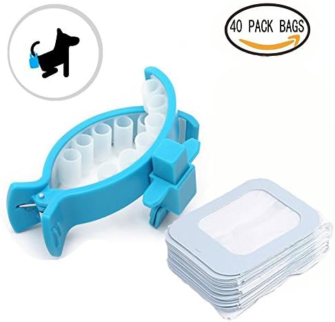 Dog Poop Collector,Hands Free Dog Feces Container Clip,Portable Dog Waste Bags,Soft Ring Clip and Intelligent Dog Feces Dispenser for Small Medium Large Pets