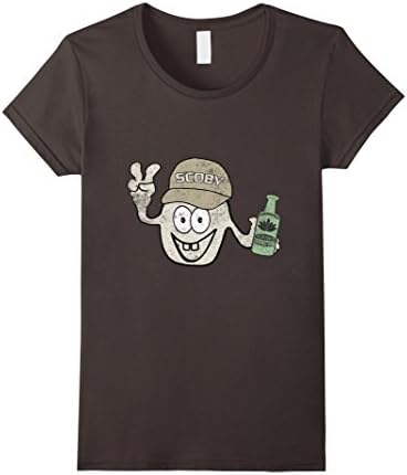 Womens Kombucha Scoby Fermented Tea Shirt Medium Asphalt