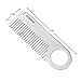 Airisland Stainless Steel Keychain Comb Small Pocket Comb Mini Anti-static Beard Mustache Comb 3.15 inches