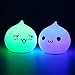 Umiwe Waterdrop Silicone Night Light for Kids Baby Children Toddler Infant Tap Control Multicolor Nursery Cute Lamp (Rechargeable A)