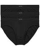 Calvin Klein Men's Underwear Cotton Stretch 3 Pack Bikini Briefs, Black, Medium