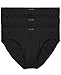 Calvin Klein Men's Underwear Cotton Stretch 3 Pack Bikini Briefs, Black, Medium