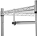 Amazon Basics Adjustable Garment Hanging Rolling Rack with Top and Bottom Shelves, Chrome, 36x14x71 inches (LxWxH)