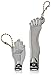 Kikkerland Hand and Foot Nail Clippers Set, Silver