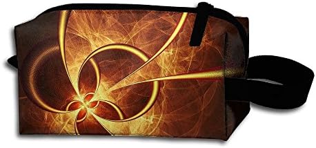 Makeup Cosmetic Bag Line Of Fire Abstract Zip Travel Portable Storage Pouch For Men Women